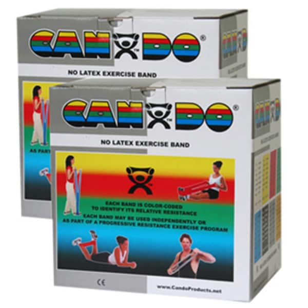 Cando International Latex Free Exercise Band, 100 yards - Silver, 2X Heavy CanDo-10-5656 - main